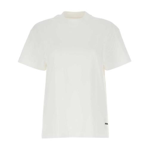 Wit katoenen T-shirt set Jil Sander , White , Dames