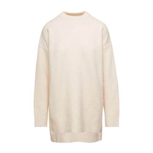 Witte Creweck Sweaters Jil Sander , White , Dames