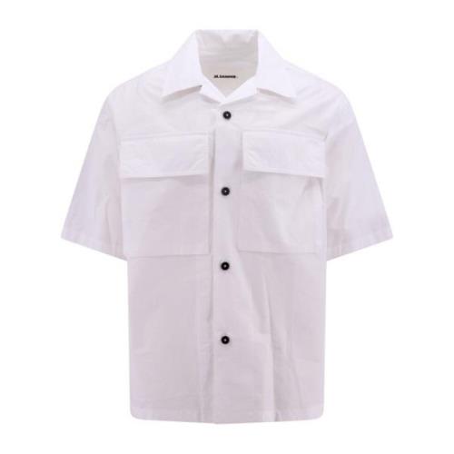 Korte Mouw Shirts Jil Sander , White , Heren