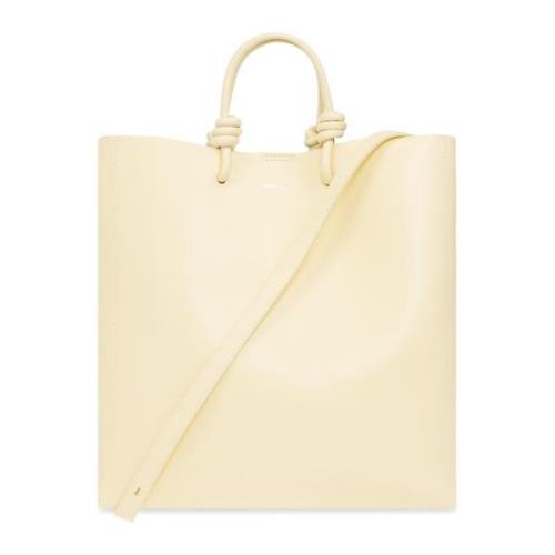 Leren shopper tas Jil Sander , Yellow , Dames