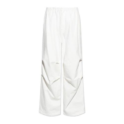 Ontspannen zittende katoenen broek Jil Sander , White , Heren