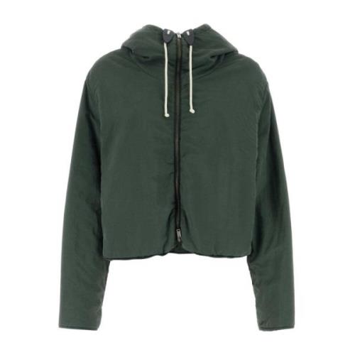 Groene nylon blend sweatshirt Jil Sander , Green , Dames