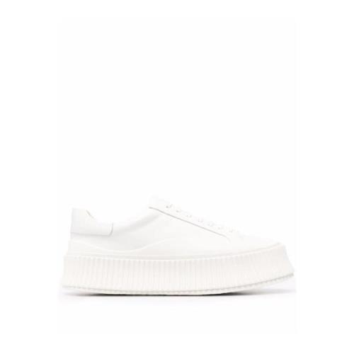 Witte Optische Sneakers Jil Sander , White , Dames
