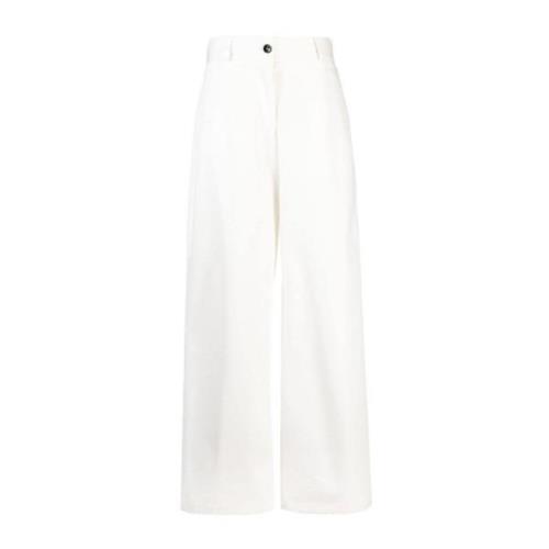 Mode Witte Broek Jil Sander , White , Dames