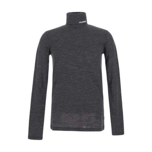 Gezellig Print Turtleneck Sweater Jil Sander , Gray , Heren