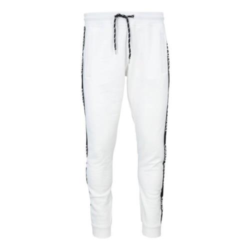 Heren Basic Sweathose met Zijstreep Carlo Colucci , White , Heren