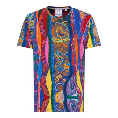 T-Shirt Gebreid Print De Pretis Carlo Colucci , Multicolor , Heren