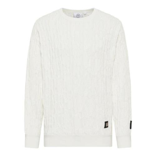 Jacquard Pullover Carlo Colucci , White , Heren