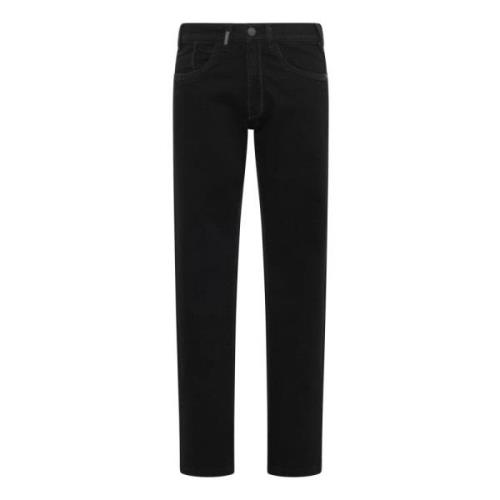 Enrico Stretch Jeans Carlo Colucci , Black , Heren