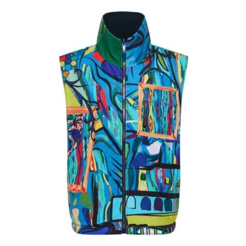 Oversized Omkeerbare Vest De Varda Carlo Colucci , Blue , Heren