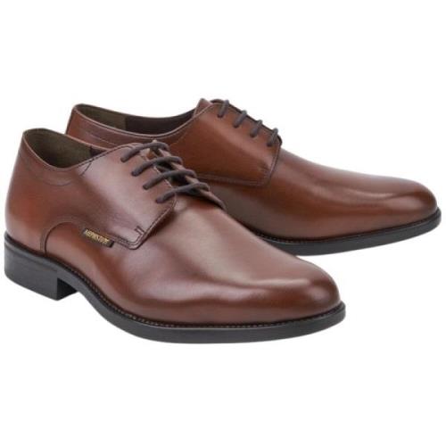 Cooper Bruin Leren Veterschoen voor Heren Mephisto , Brown , Heren