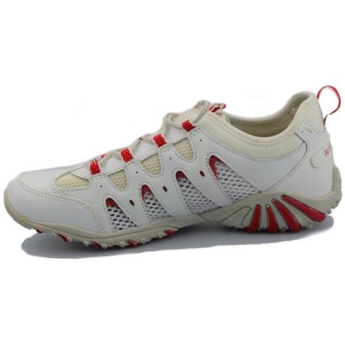 Witte Leren en Open Mesh Allrounder Mephisto , White , Dames