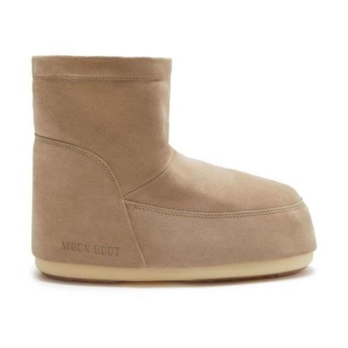 Dove Grey Suède Laarzen Moon Boot , Beige , Dames