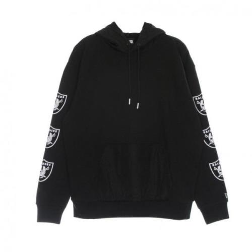 nfl noodlijdende mouw print hoodie lasrai New Era , Black , Heren