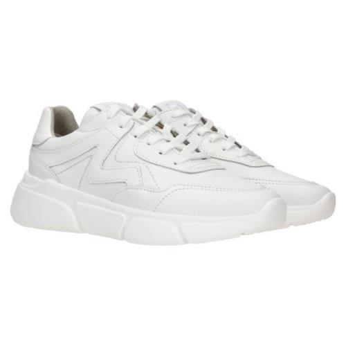 Witte Leren Sneakers voor Vrouwen Tamaris , White , Dames