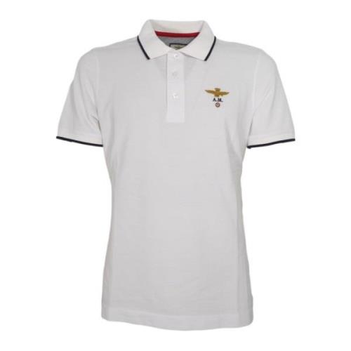 Poloshirt Aeronautica Militare , White , Heren