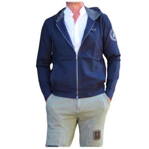 Ritssluiting Hoodie Gilet van Gemengd Rayon Aeronautica Militare , Blu...