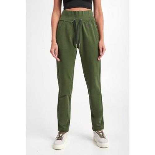 Hoge Taille Felpa Broek Aeronautica Militare , Green , Dames