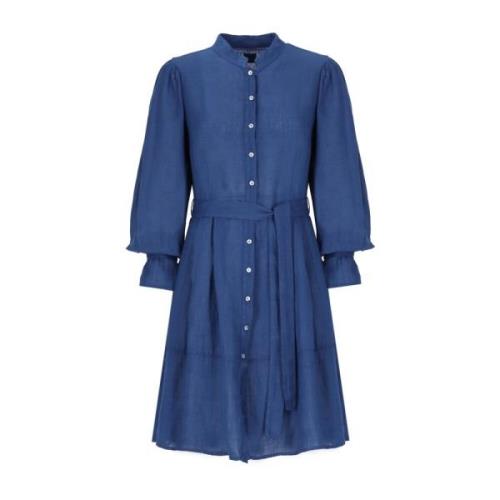 Shirt Dresses 120% Lino , Blue , Dames