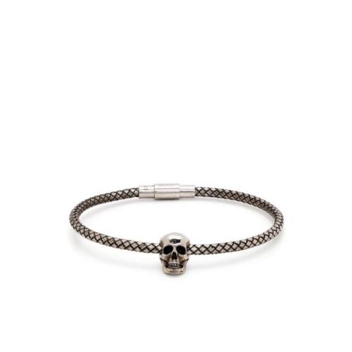 Zilveren Armband met Skull-Charm Alexander McQueen , Gray , Heren