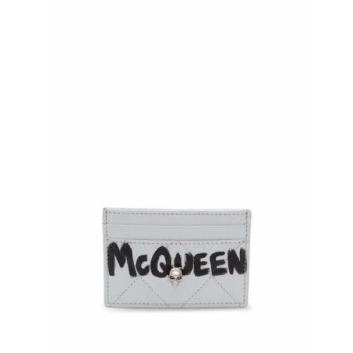 Gewatteerde Logo Kaarthouder Alexander McQueen , White , Dames