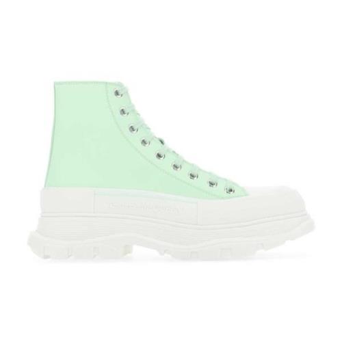 Verhoog je Sneaker Game met Groene Leren Tread Slick Sneakers Alexande...