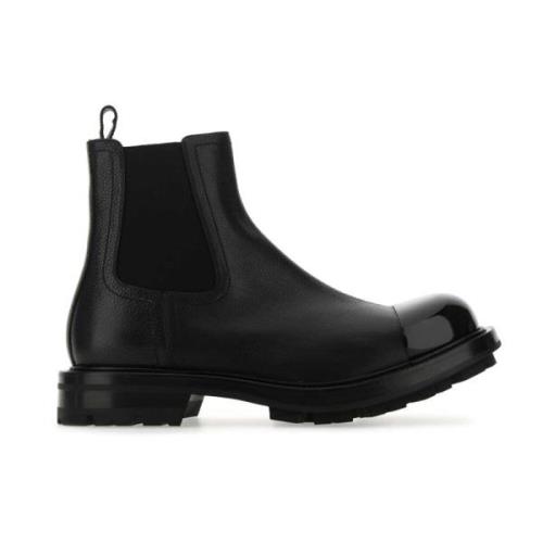 Stijlvolle Chelsea Boots voor Heren Alexander McQueen , Black , Heren