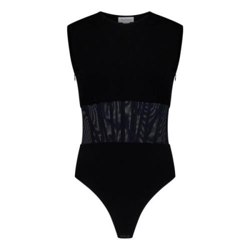 Zwarte Body Top voor Vrouwen Alexander McQueen , Black , Dames