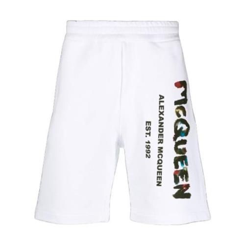 Witte casual shorts voor heren Alexander McQueen , White , Heren