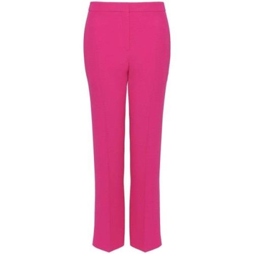 Roze Leaf Crepe Cigarette Broek Alexander McQueen , Pink , Dames