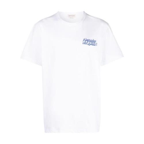 Logo T-shirt met korte mouwen Alexander McQueen , White , Heren
