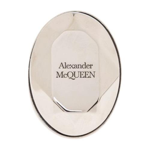 Messing ring Alexander McQueen , Gray , Heren