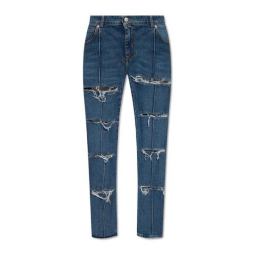 Versleten jeans Alexander McQueen , Blue , Dames