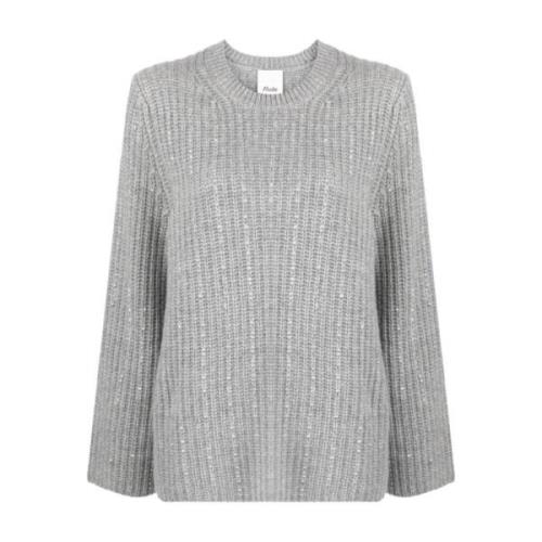 Round-neck Knitwear Allude , Gray , Dames