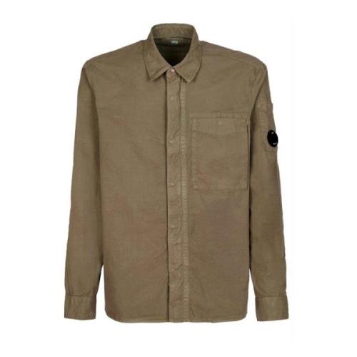 Tijdloos Heren Casual Overhemd C.p. Company , Brown , Heren