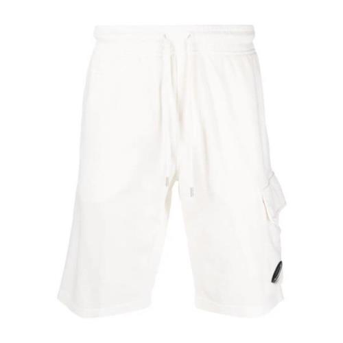 Casual zwarte katoenen shorts C.p. Company , White , Heren