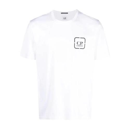 Metropolis Serie Wit Logo T-shirt C.p. Company , White , Heren