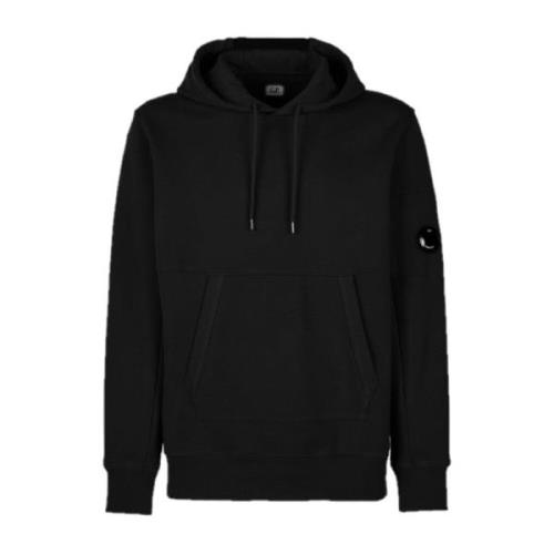 Diagonaal Raised Fleece Hoodie C.p. Company , Black , Heren