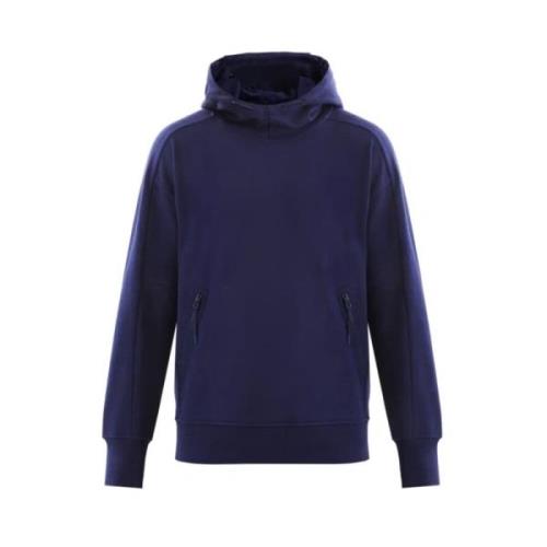 Diagonaal Fleece Goggle Hoodie Style Cmss080A C.p. Company , Blue , He...