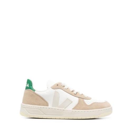 Stijlvolle Low-Top Sneakers in Extra-Wit/Sahara/Smaragd Veja , Multico...