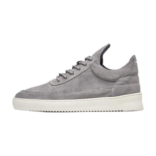 Low Top Suede Grey Filling Pieces , Gray , Heren