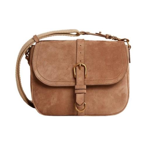 As Leren Tas met Gespsluiting Golden Goose , Brown , Dames