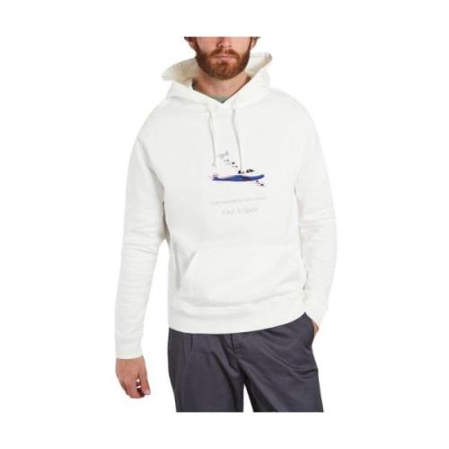 Worldwide Ecru Hoodie Axel Arigato , White , Heren