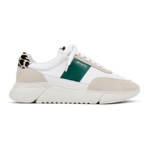 Vintage Runner Sneakers Wit Groen Beige Axel Arigato , White , Dames