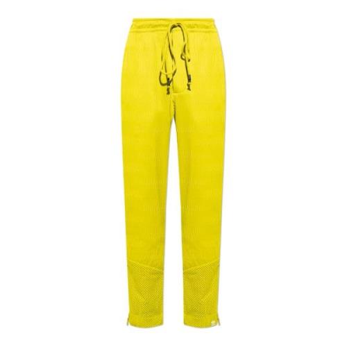 Lichtgroene Geribbelde Broek met Koord Adidas Originals , Yellow , Her...