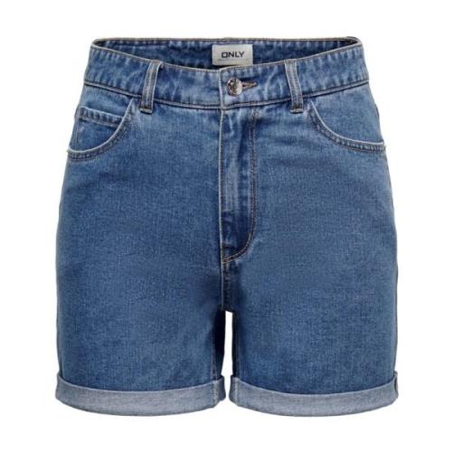 Denim Shorts Only , Blue , Dames