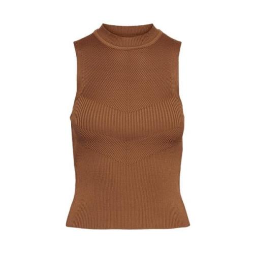 Stijlvolle Top Only , Brown , Dames