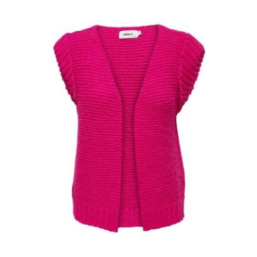 Fuchsia Purple Open Cardigan | Freewear Roze Only , Pink , Dames