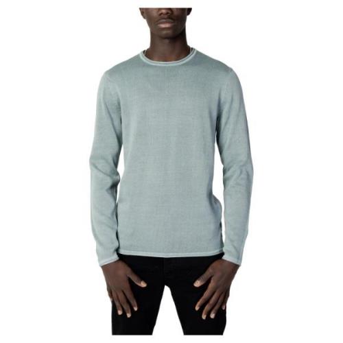 Round-neck Knitwear Only & Sons , Blue , Heren