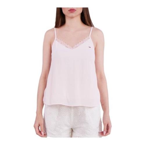 Mouwloze Top Tommy Jeans , White , Dames